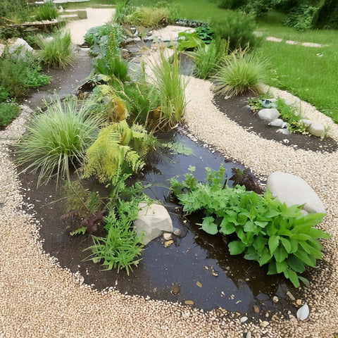 Een wadi in de tuin aanleggen