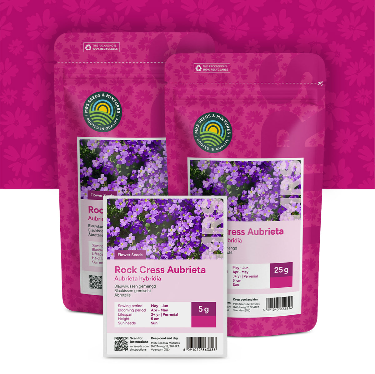 Blauwkussen – Aubrieta hybridia mix