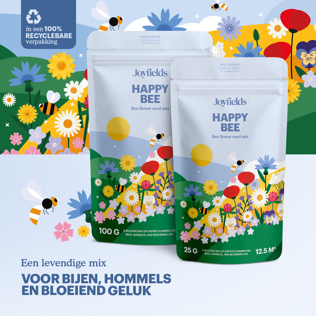 Happy Bee – Inheems Bijen & hommelmengsel – Mulder Retail B.V.