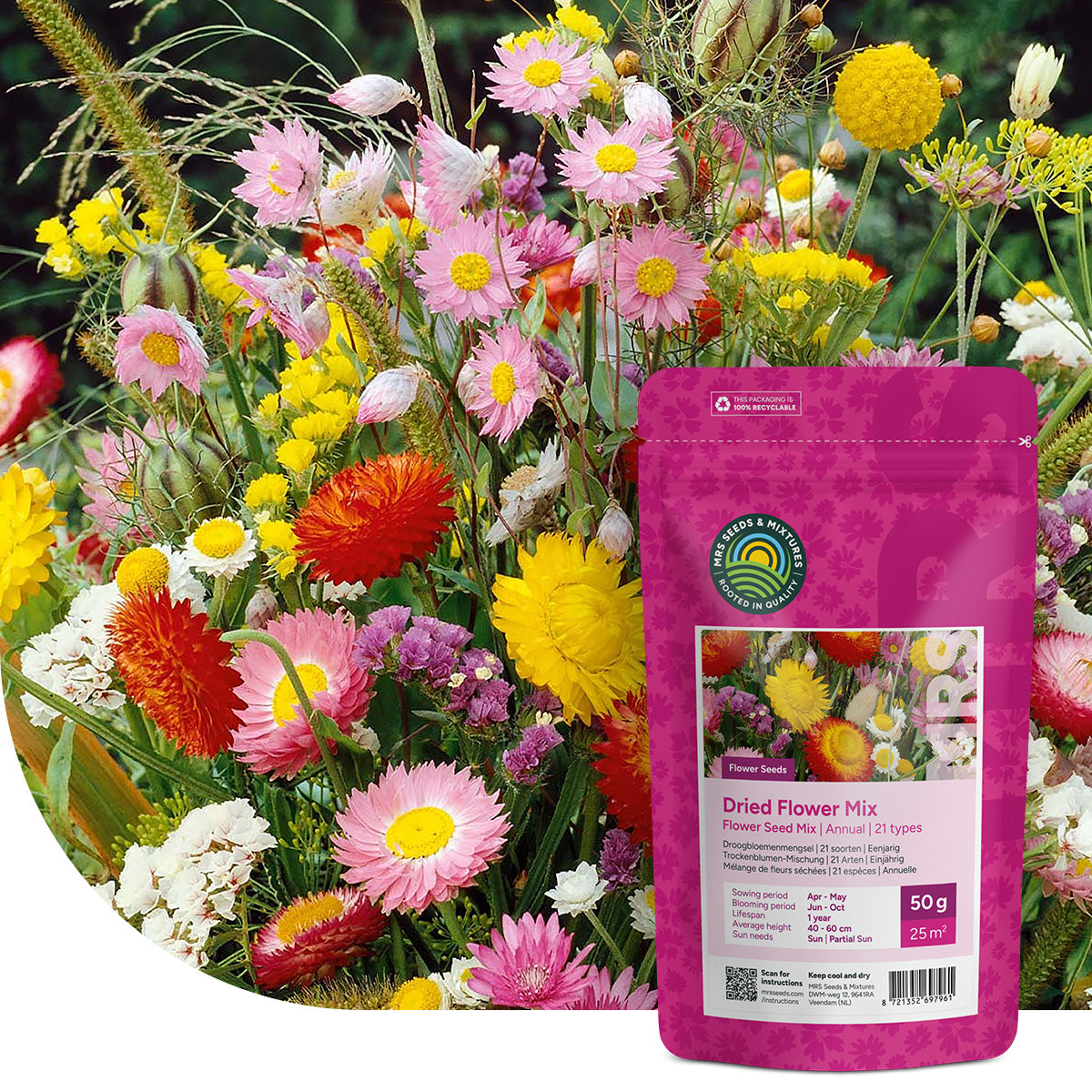 Droogbloemenmengsel – 21 soorten