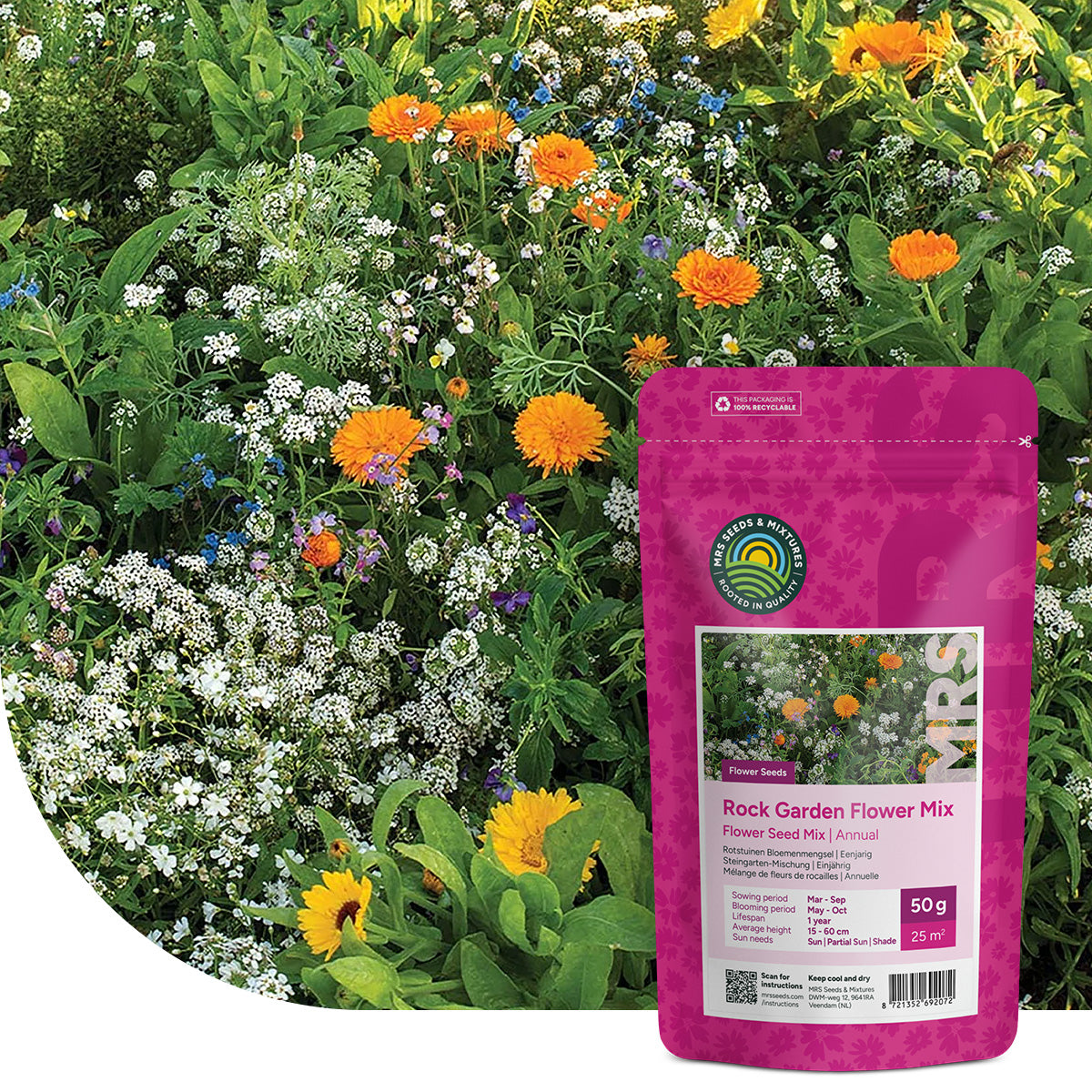 Rotstuinen bloemenmix 1 jarig
