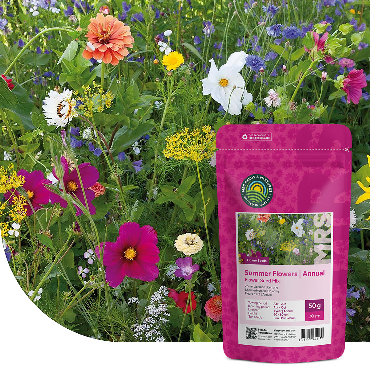 Zomerbloemenmengsel 1-jarig