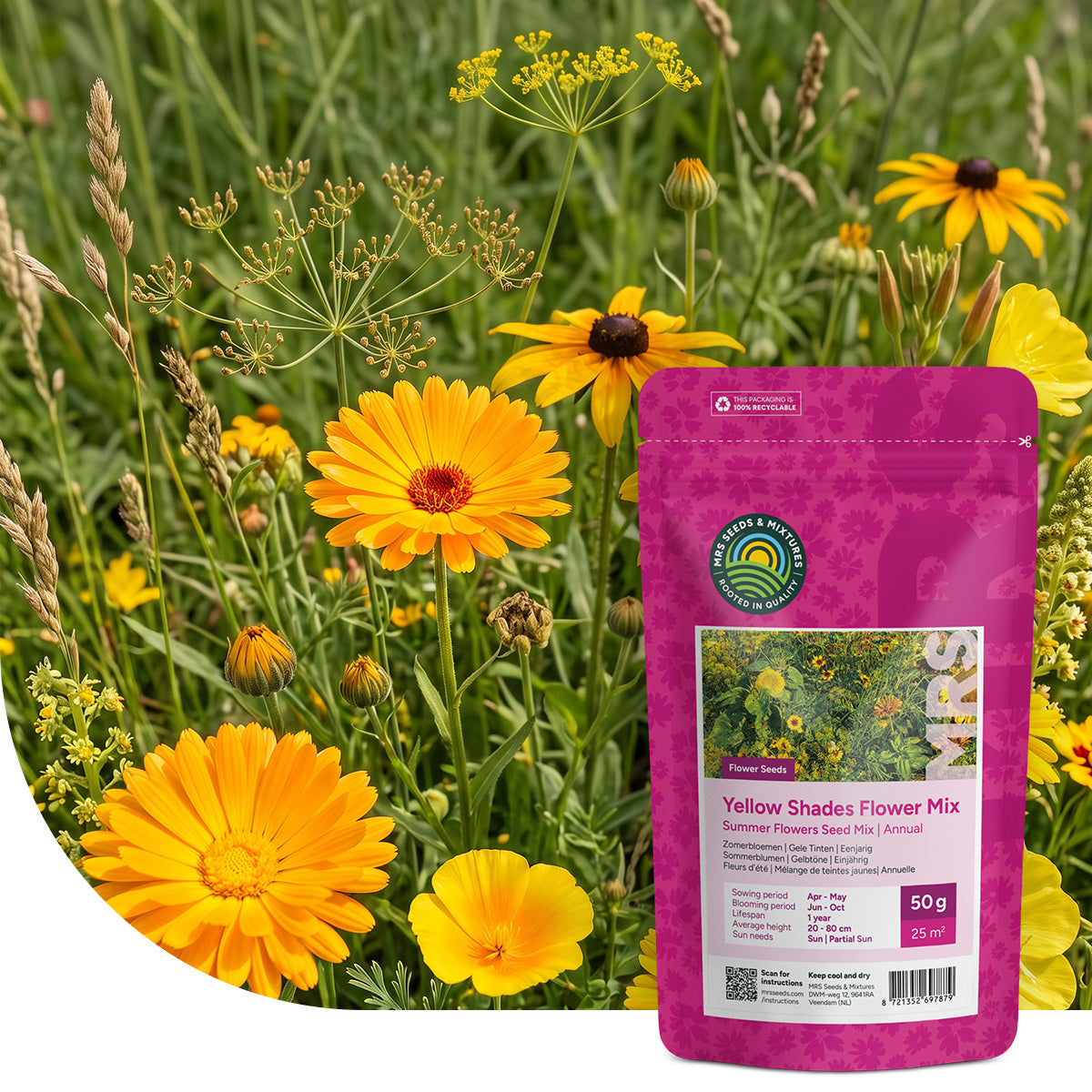 Zomerbloemen Gele Tinten – Mix