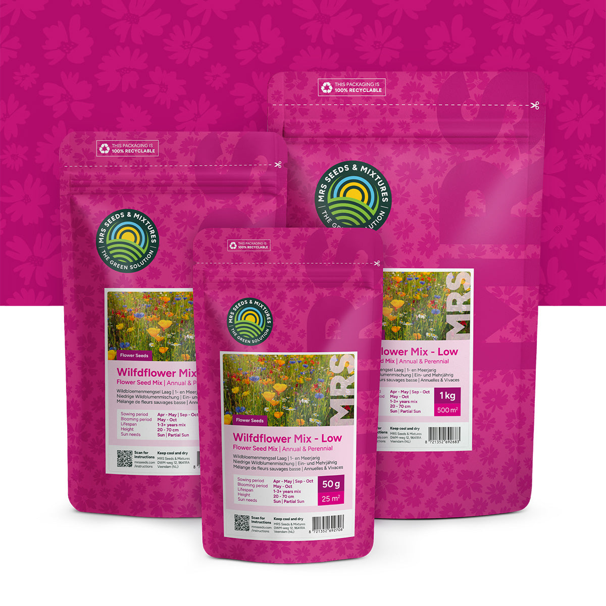 Wildbloemenmengsel Laag 1- en meerjarig
