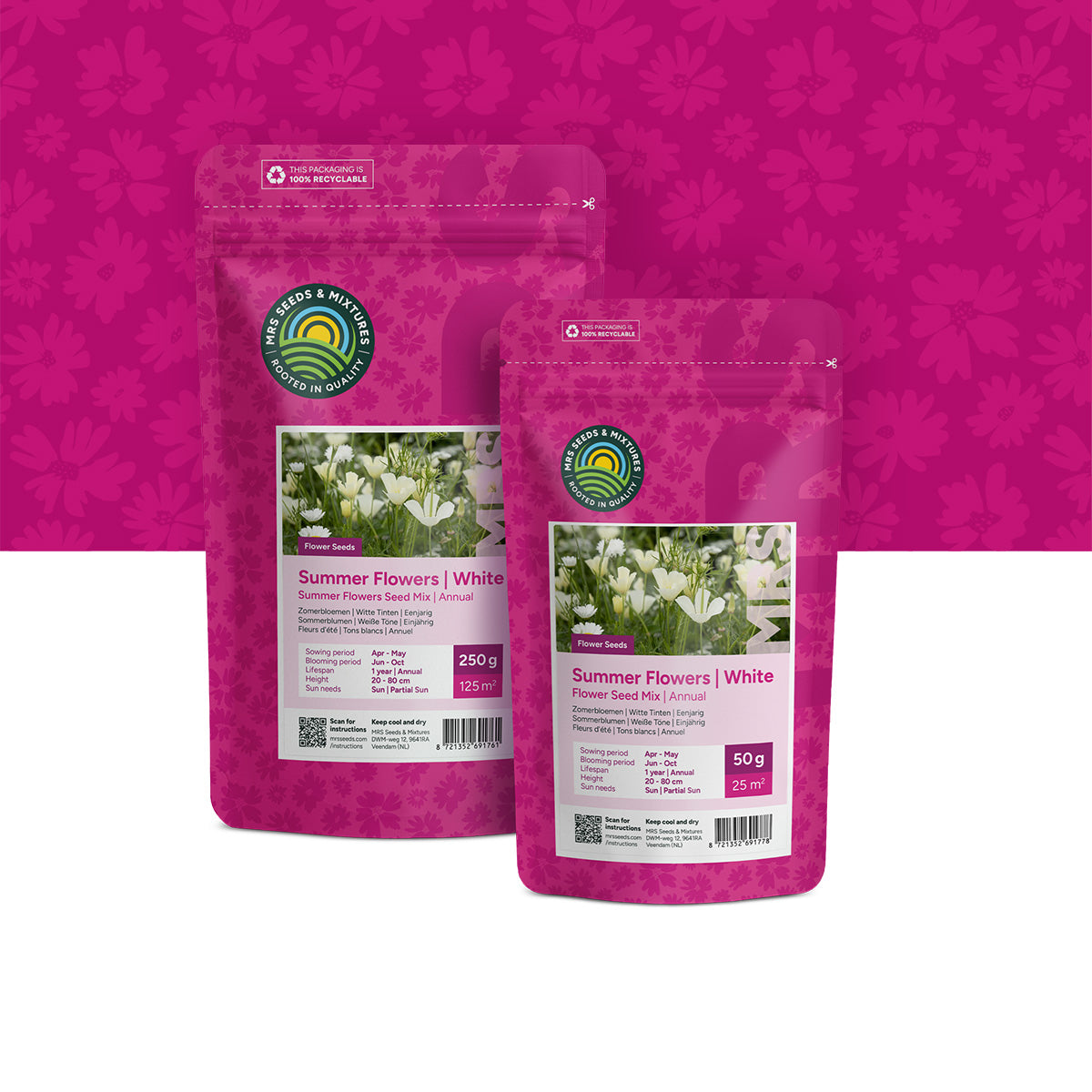 Zomerbloemen Witte Tinten Mix