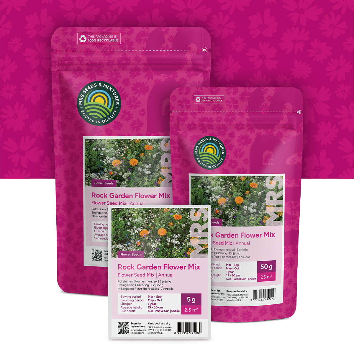 Rotstuinen bloemenmix 1 jarig