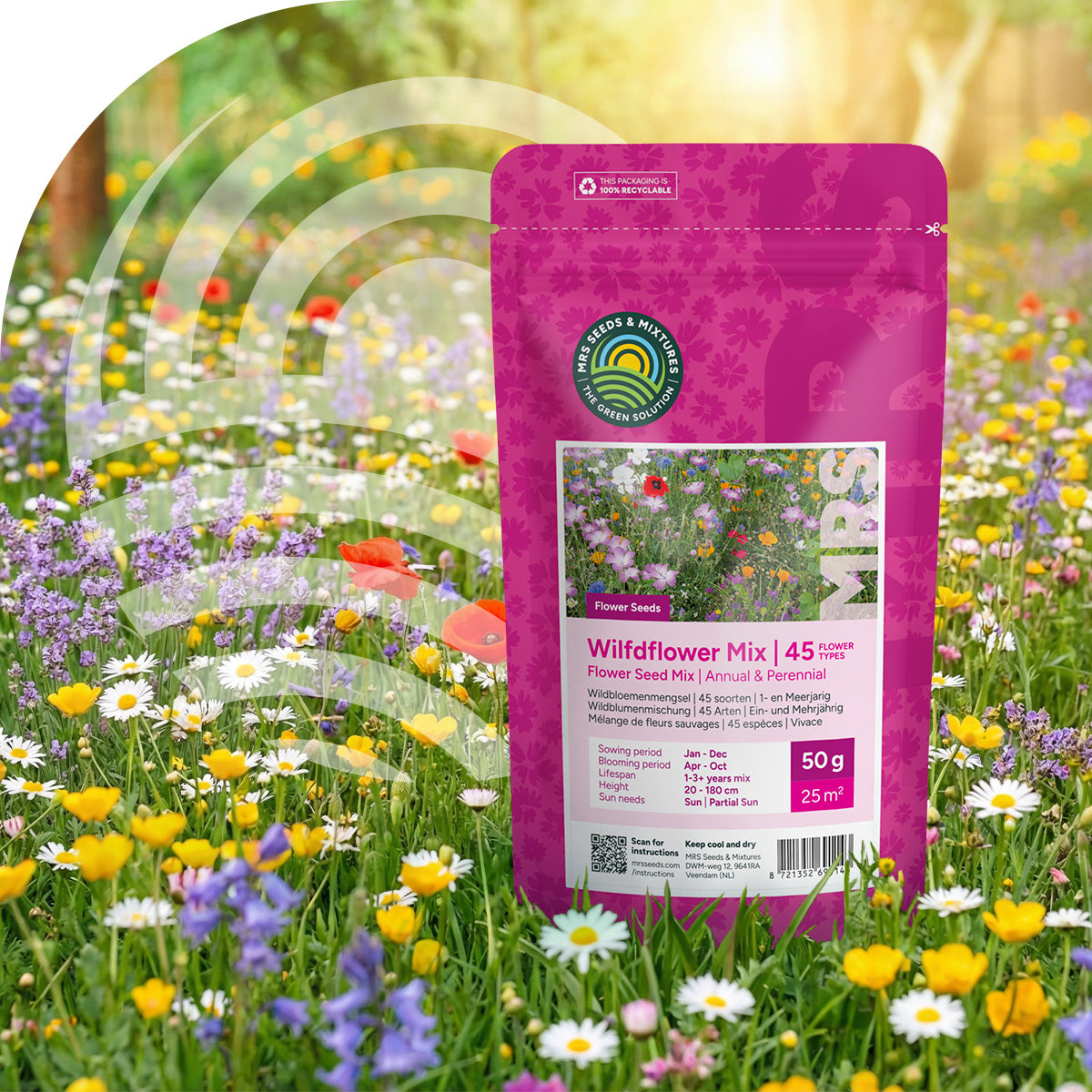 Wildbloemenmengsel één- en meerjarig - 45 soorten