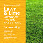 MRS Seeds & Mixtures Lawn & Lime - Organische gazonmest met kalk | 18 kg - 225 m² [nl]