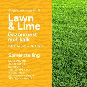 MRS Seeds & Mixtures Lawn & Lime - Organische gazonmest met kalk | 18 kg - 225 m² [nl]