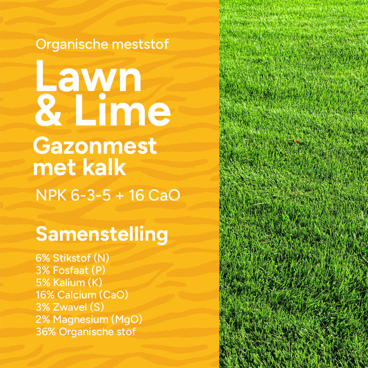 MRS Seeds & Mixtures Lawn & Lime - Organische gazonmest met kalk | 18 kg - 225 m² [nl]