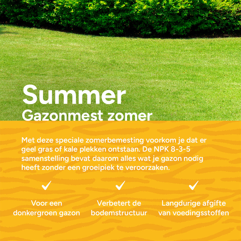 MRS Seeds & Mixtures Summer - Organische Gazonmest Zomer | 18 KG-360m2 [nl]