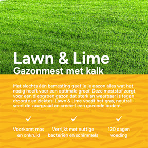 MRS Seeds & Mixtures Lawn & Lime - Organische gazonmest met kalk | 18 kg - 225 m² [nl]