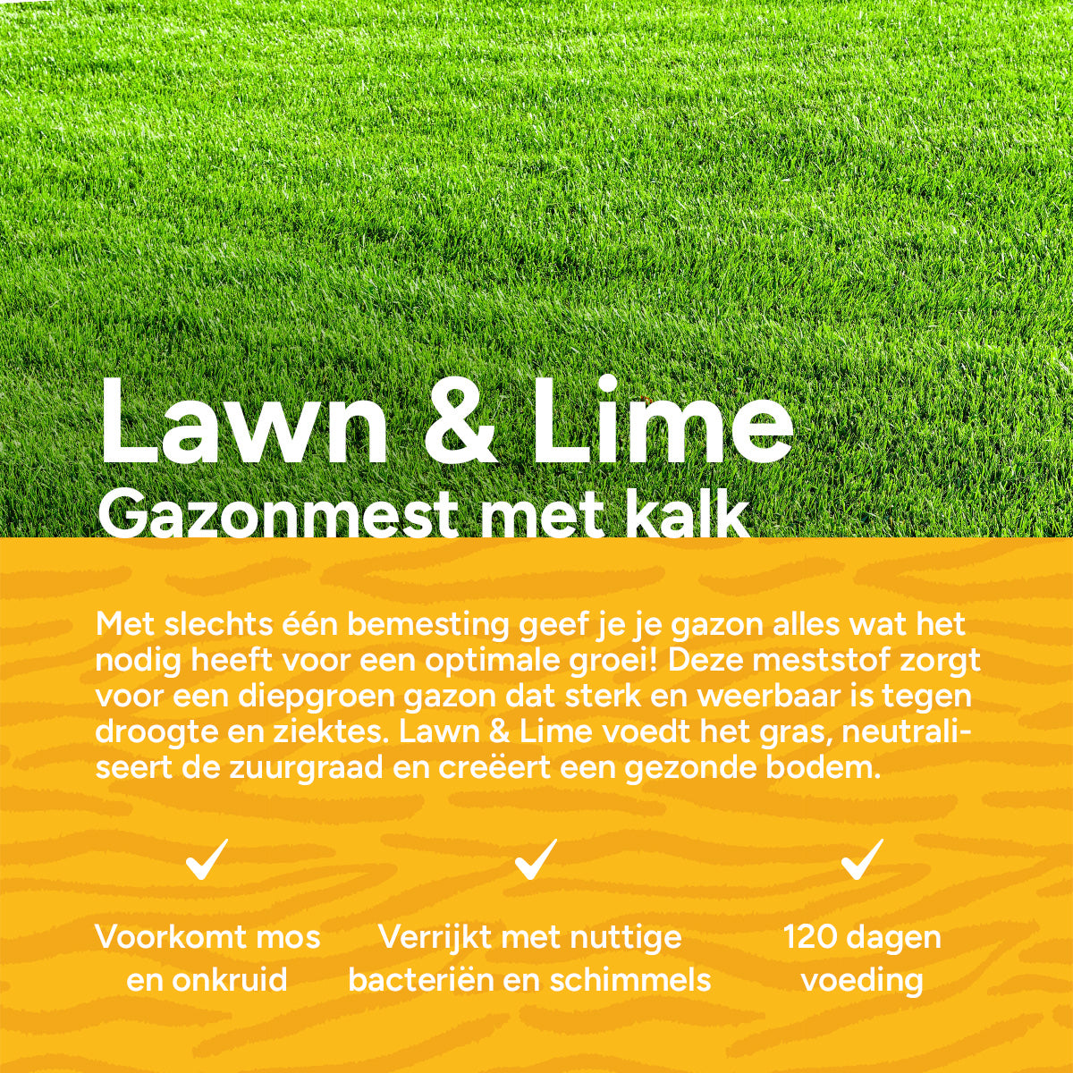 MRS Seeds & Mixtures Lawn & Lime - Organische gazonmest met kalk | 18 kg - 225 m² [nl]