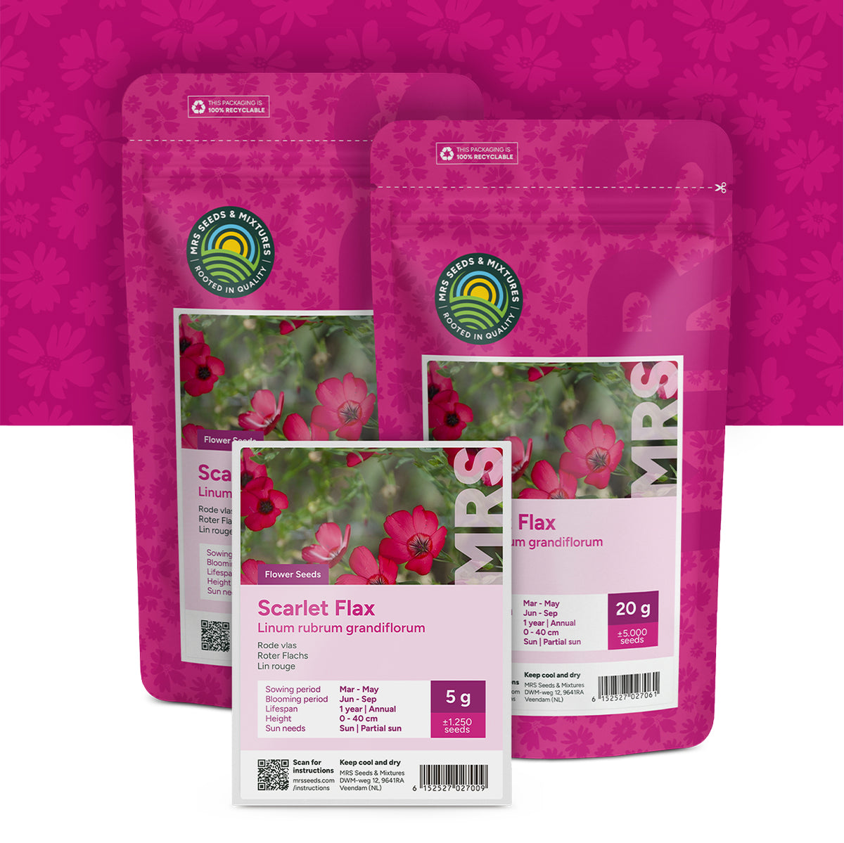 Rode Vlas – Linum Rubrum Grandiflorum