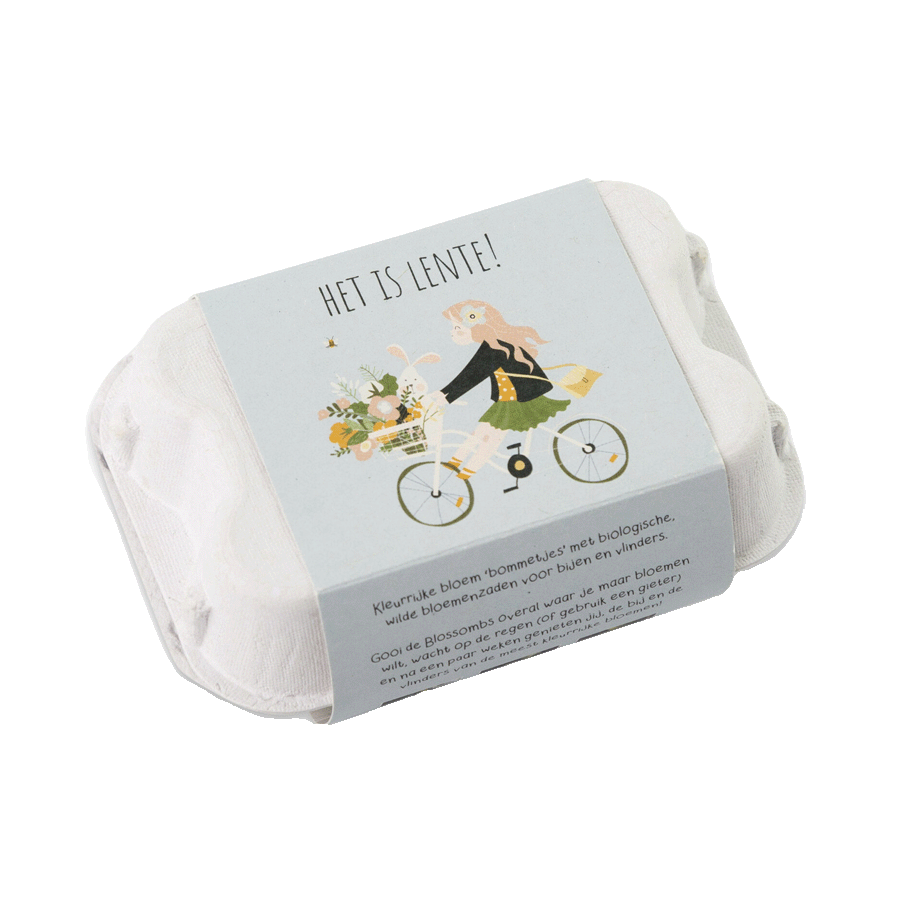Blossombs Cadeau eierdoosje 'Het is Lente' - 6 zaadbolletjes [nl]