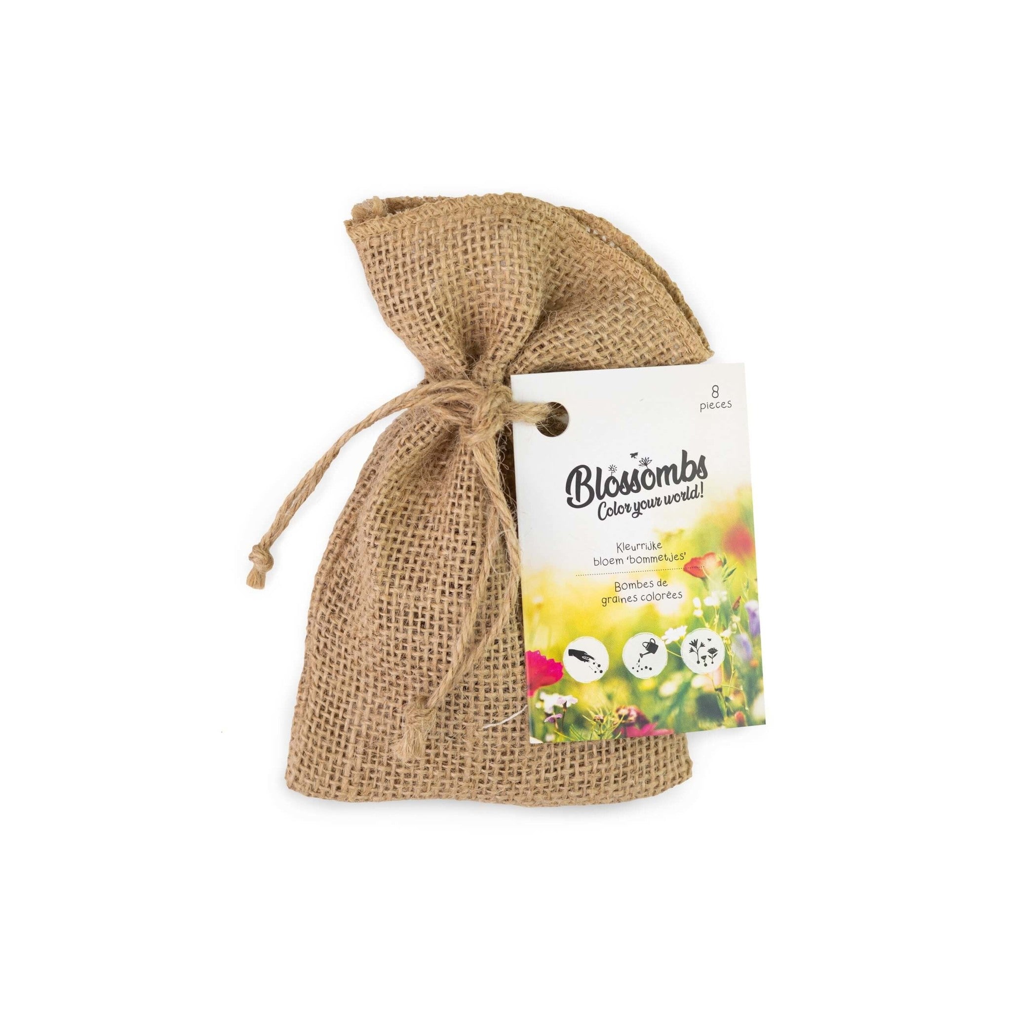 Blossombs Jute cadeauzakje met 8 zaadbolletjes [nl]