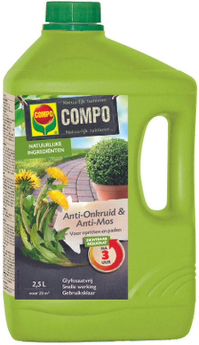 Compo Anti-Onkruid & Anti-Mos voor opritten en paden 2.5 lt [nl]