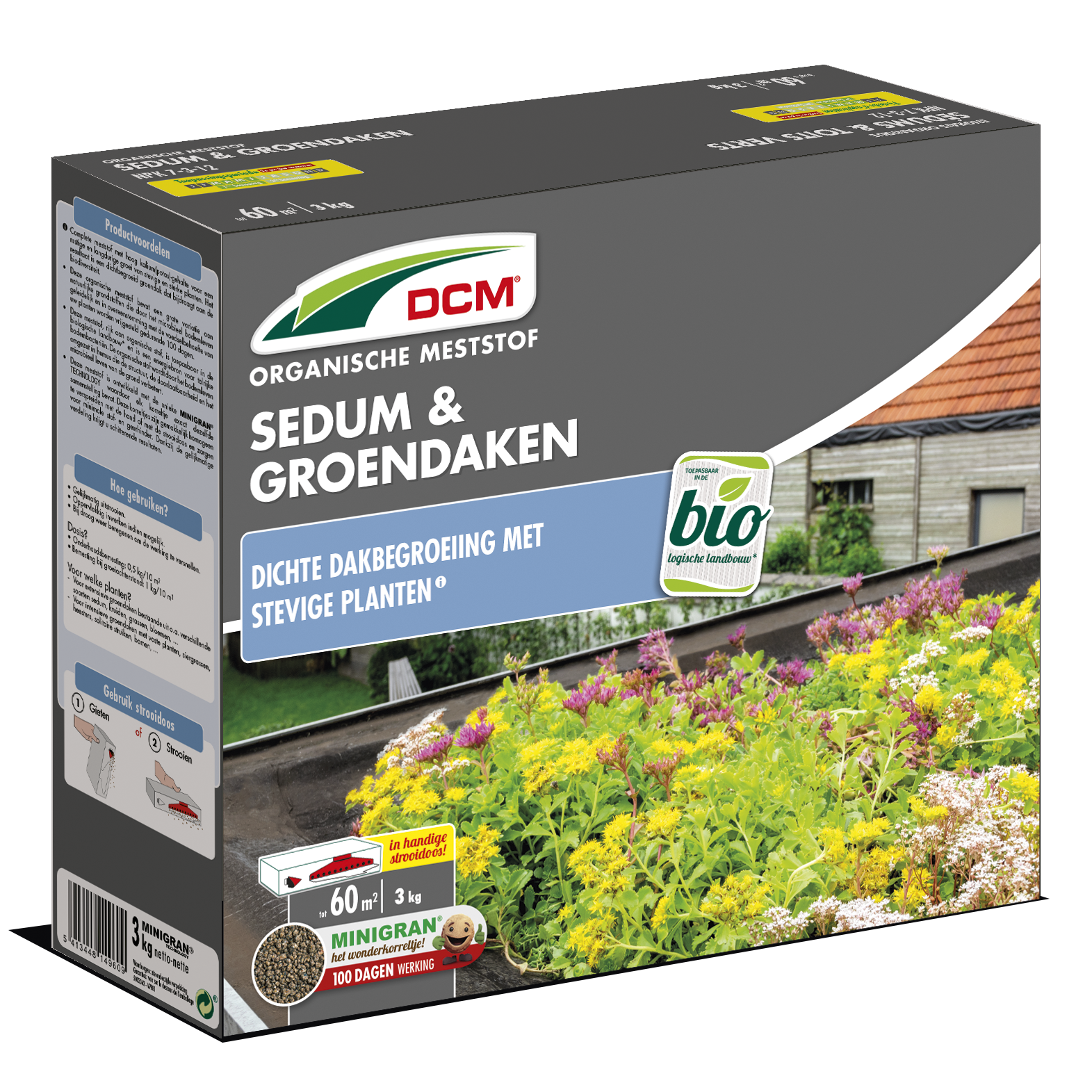 DCM Sedum & Groendaken meststof 3KG - 60m² [nl]