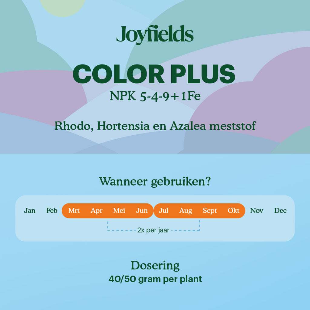 Joyfields Color Plus – Rhodo, Hortensia en Azalea meststof - 3 kg [nl]