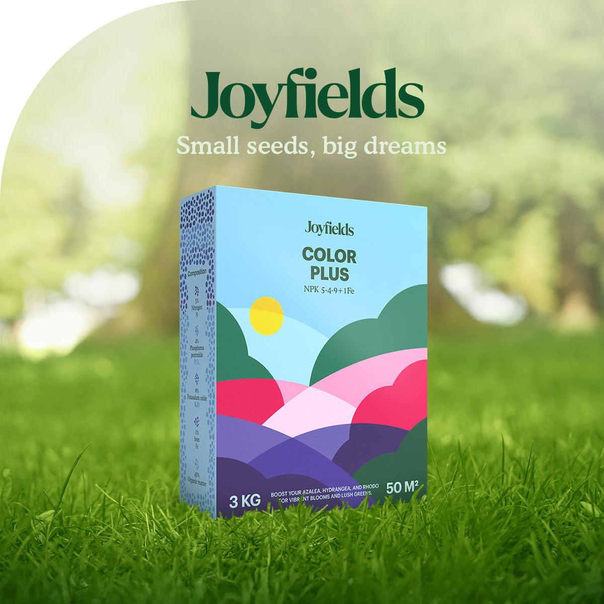 Joyfields Color Plus – Rhodo, Hortensia en Azalea meststof - 3 kg