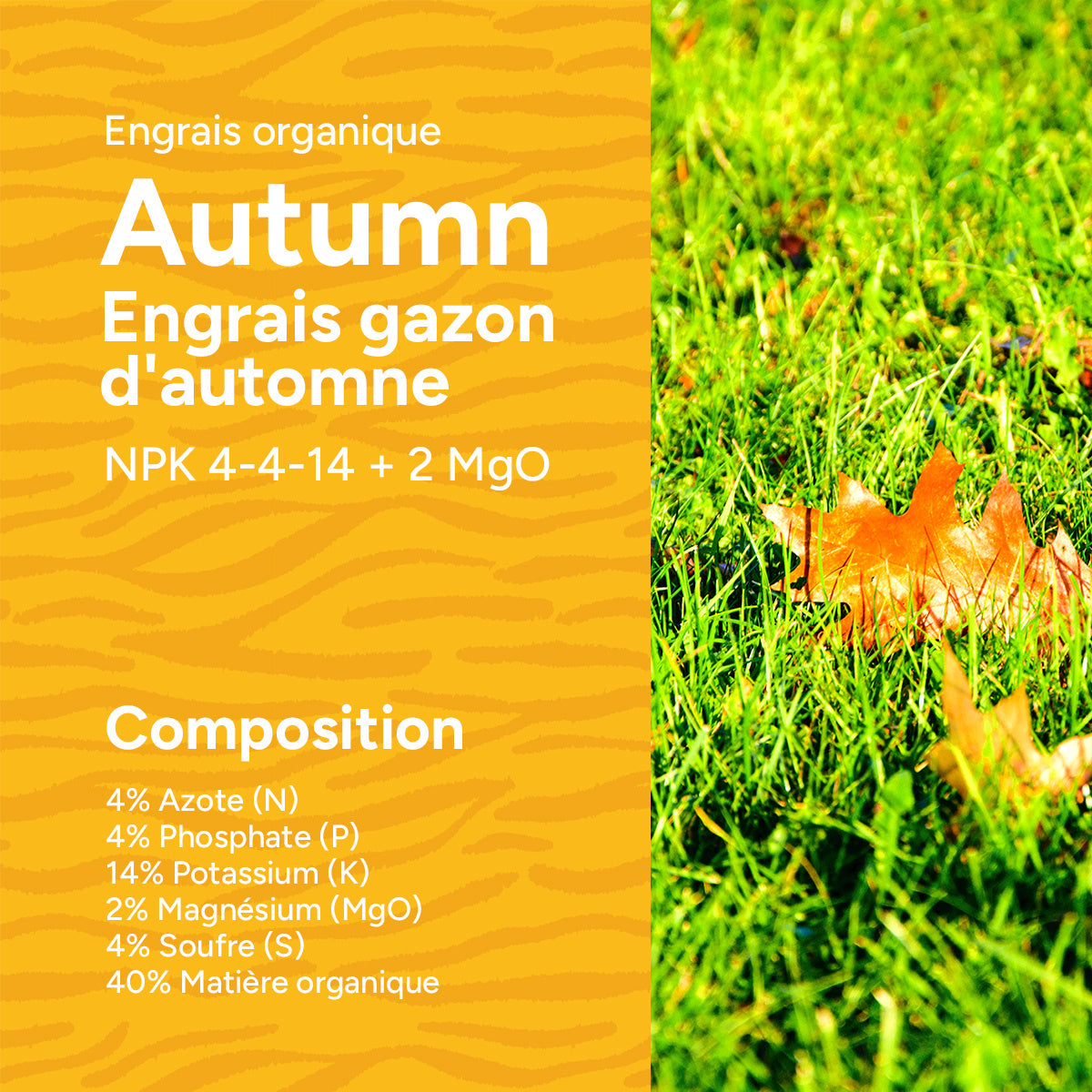 MRS Seeds & Mixtures Autumn - Engrais organique gazon d'automne | 18KG-360m2 [fr]