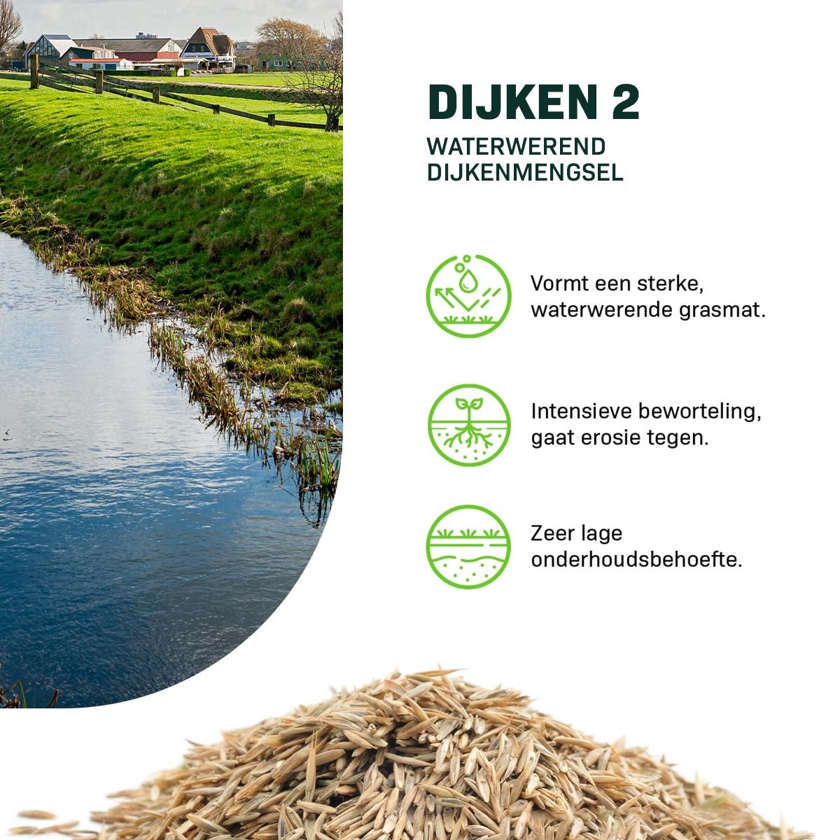 MRS Seeds & Mixtures Dijken 2 - 15 kg | Waterwerend dijkenmengsel [nl]