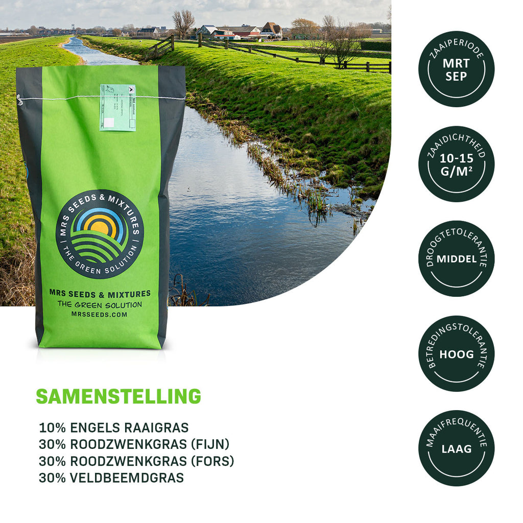 MRS Seeds & Mixtures Dijken 2 - 15 kg | Waterwerend dijkenmengsel [nl]