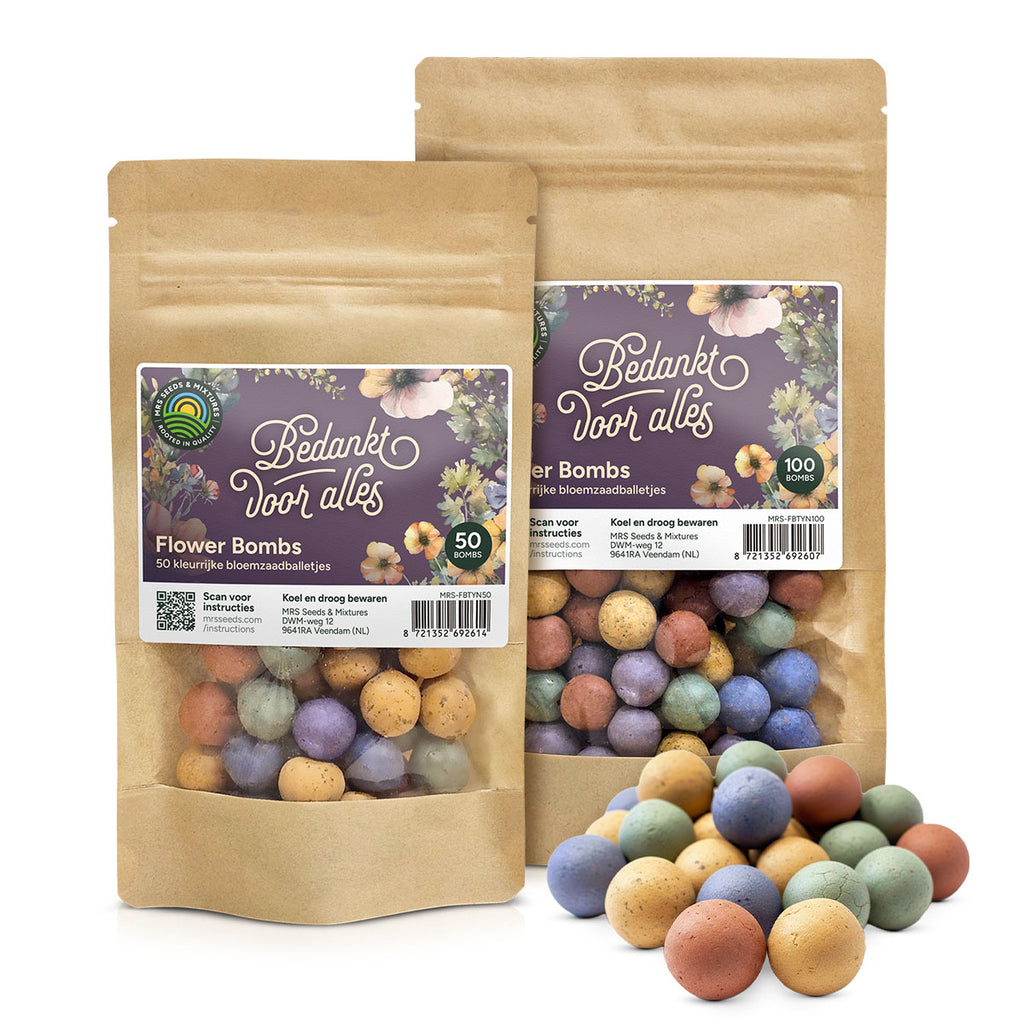 MRS Seeds & Mixtures Flower Bombs - Zaadbommen mix - Bedankt voor alles! [nl]