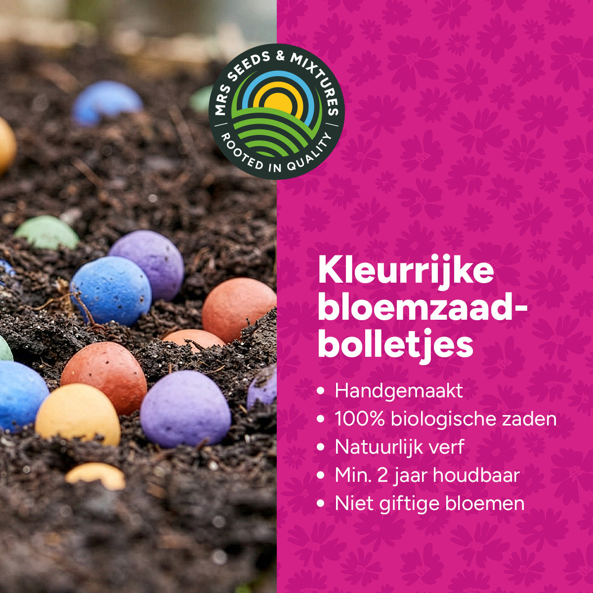 MRS Seeds & Mixtures Flower Bombs - Zaadbommen mix - Van harte gefeliciteerd! [nl]