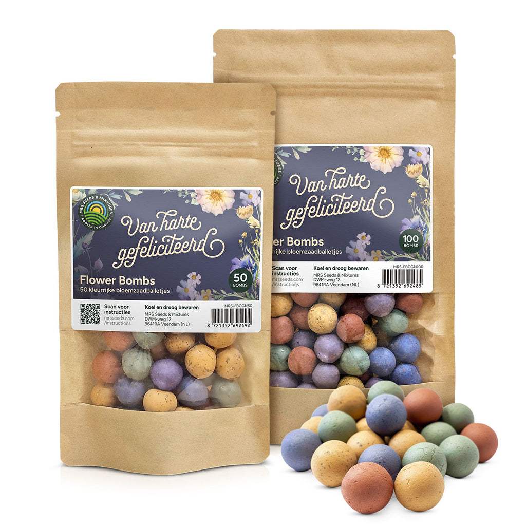 MRS Seeds & Mixtures Flower Bombs - Zaadbommen mix - Van harte gefeliciteerd! [nl]