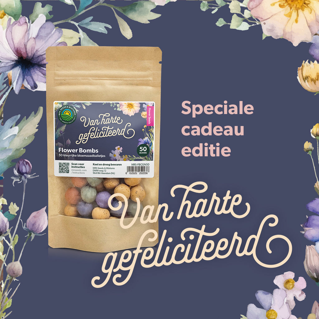 MRS Seeds & Mixtures Flower Bombs - Zaadbommen mix - Van harte gefeliciteerd! [nl]