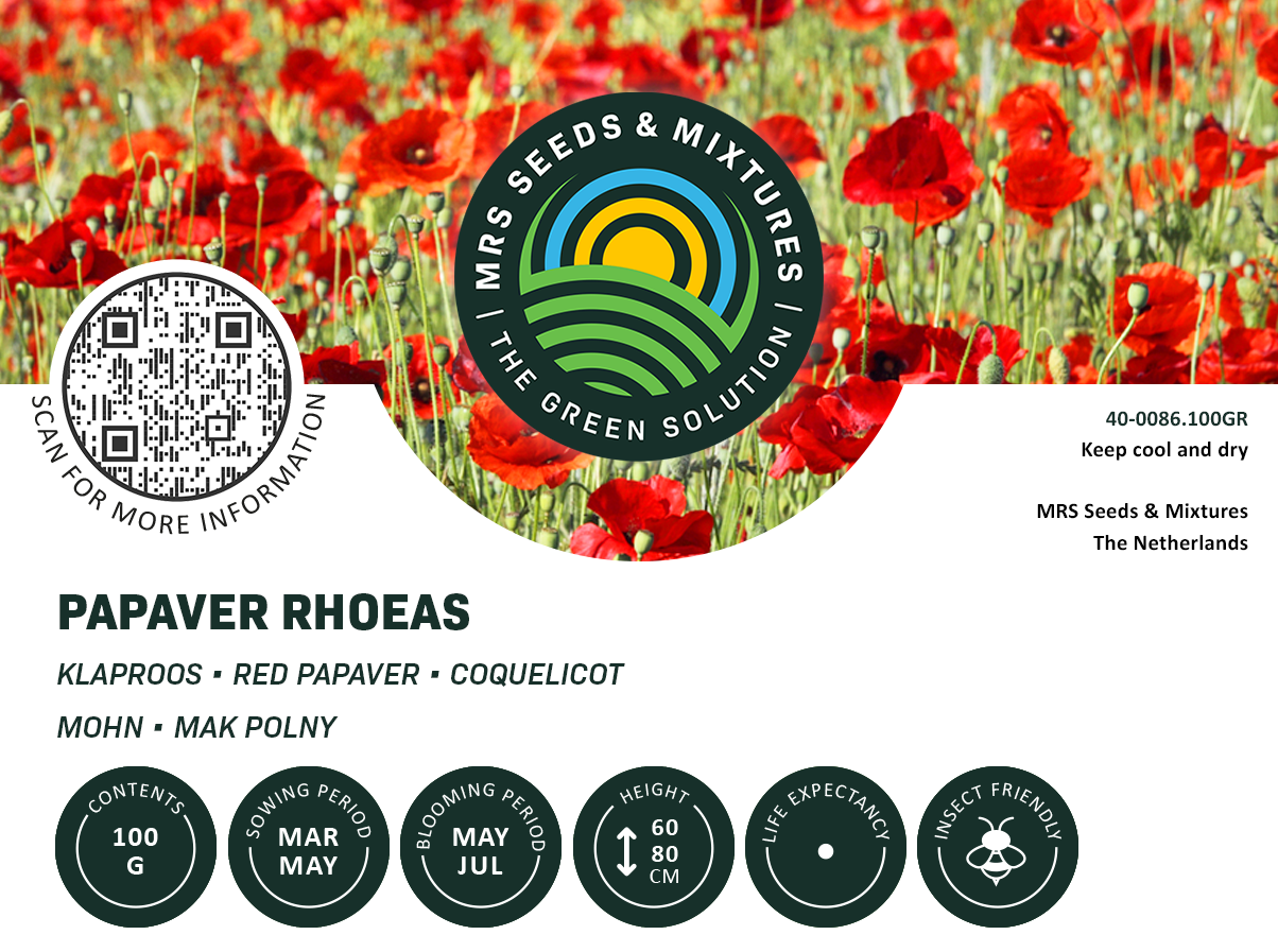 MRS Seeds & Mixtures Grote Klaproos - Papaver rhoeas [nl]