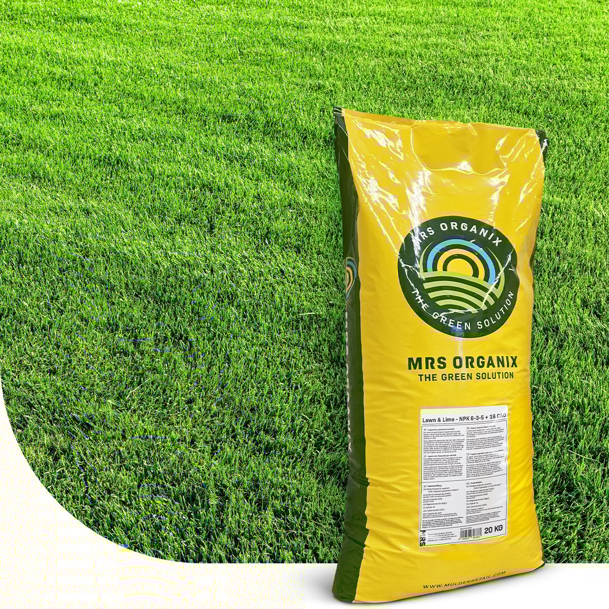MRS Seeds & Mixtures Lawn & Lime - Organische gazonmest met kalk | 20 kg - 250 m² [nl]