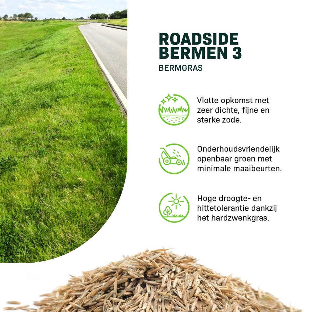 MRS Seeds & Mixtures Roadside - Bermen 3 | Bermgras 15KG [nl]