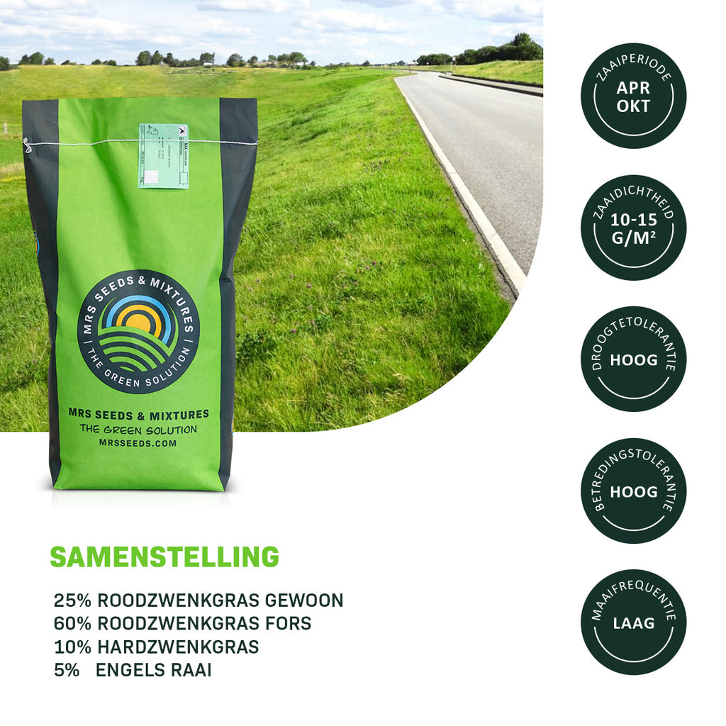 MRS Seeds & Mixtures Roadside - Bermen 3 | Bermgras 15KG [nl]