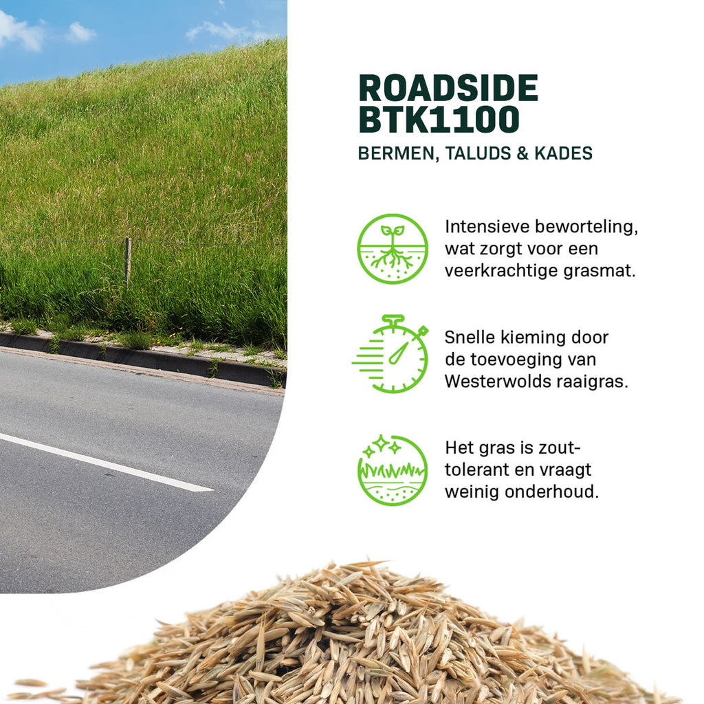 MRS Seeds & Mixtures Roadside - BTK1100 | Bermen, Taluds & Kades 15 kg [nl]
