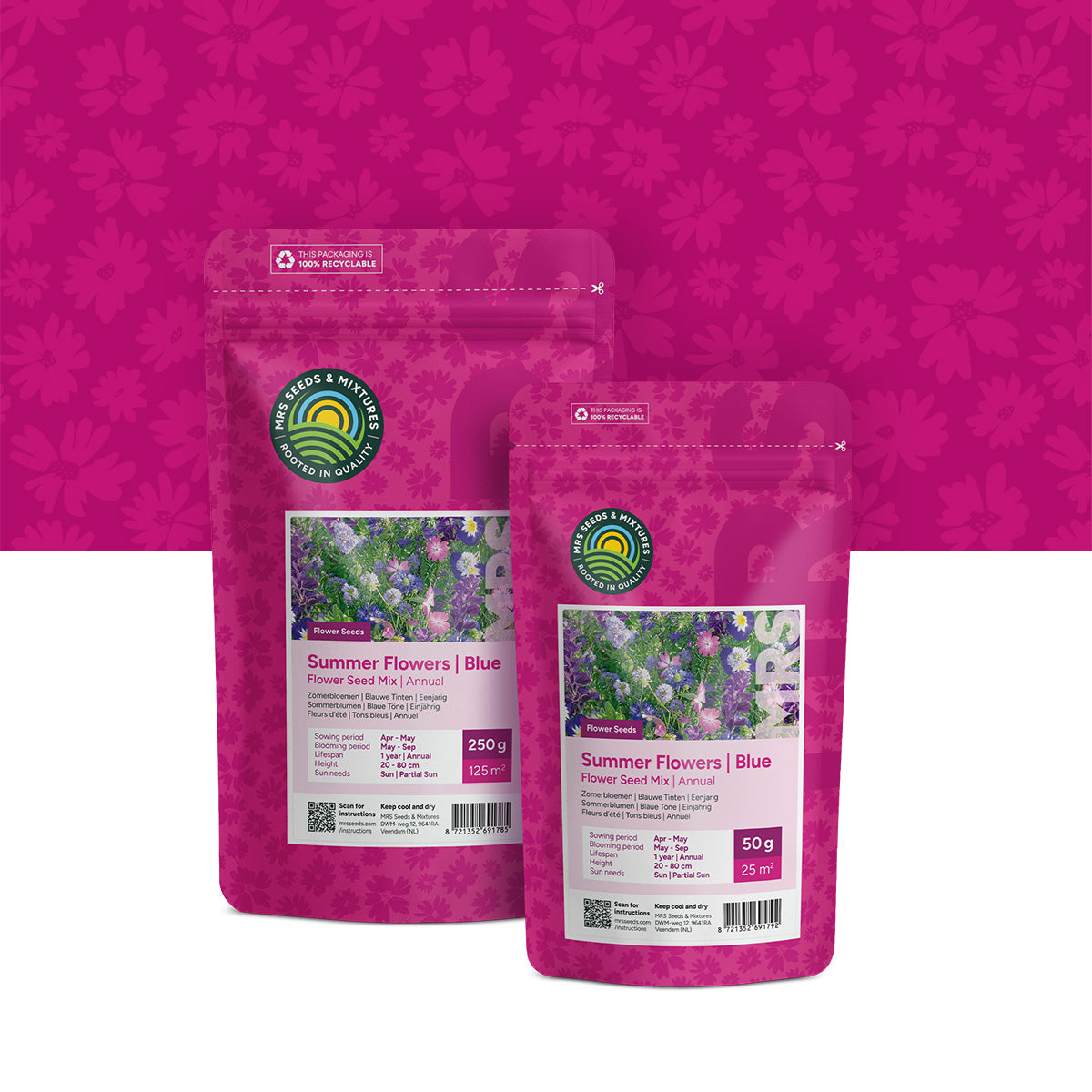 MRS Seeds & Mixtures Zomerbloemen -  Blauwe Tinten Mix