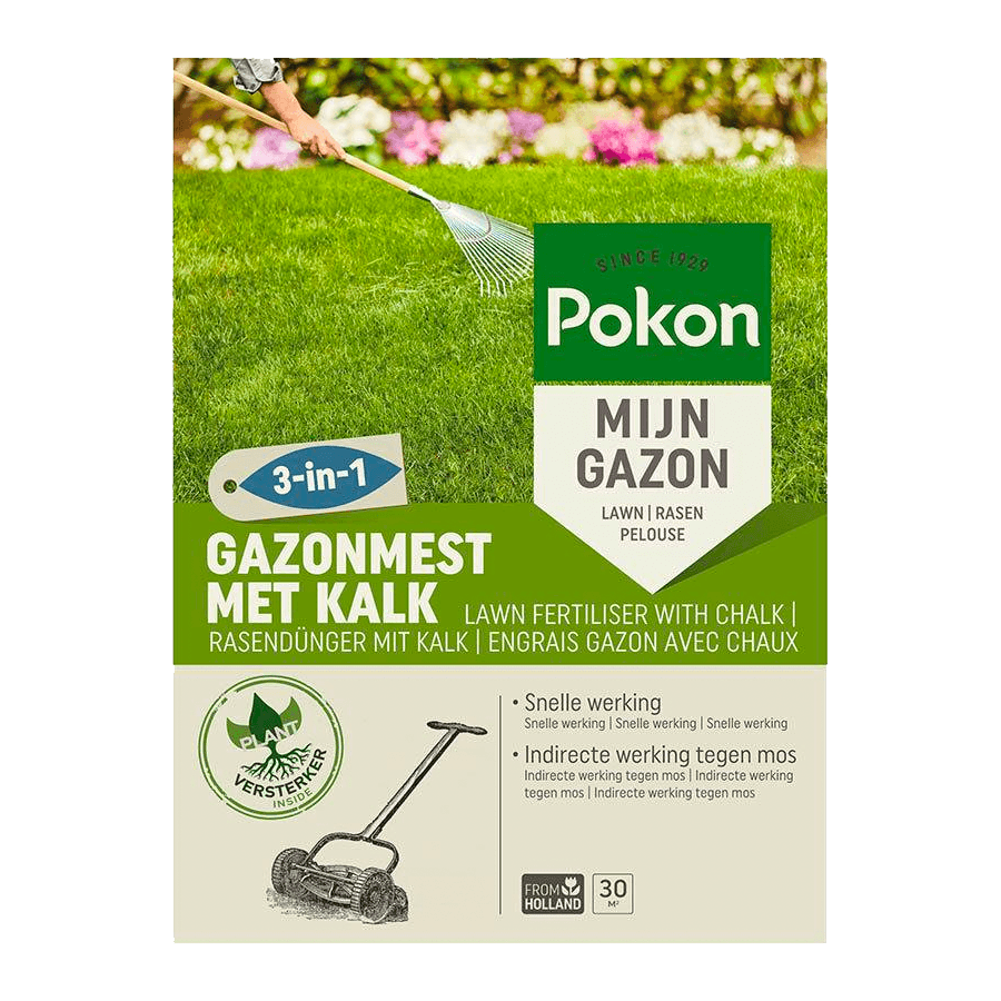 Pokon Gazonmest met Kalk 3-in-1 | 250m² [nl]