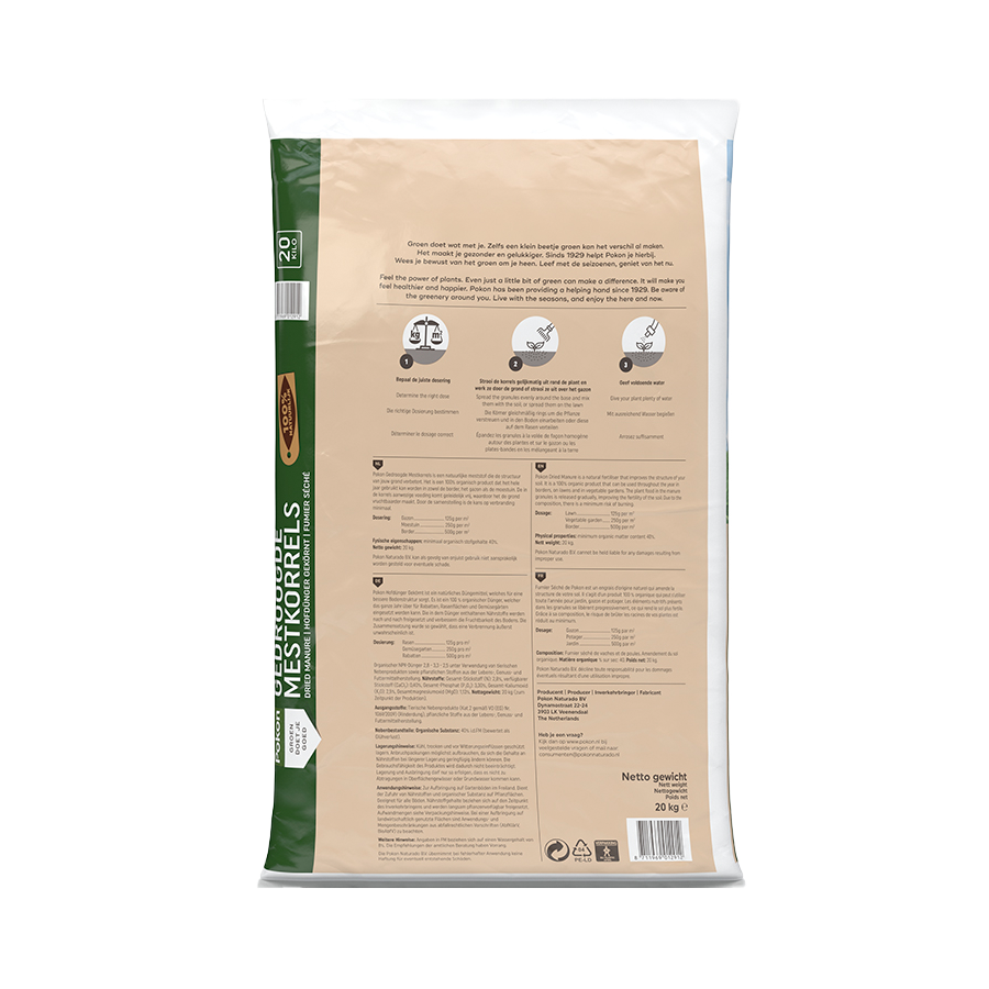 Pokon Gedroogde Koemestkorrels - 20kg [nl]